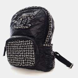 Pre Owned Chanel Black Nylon Tweed Backpack