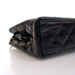 مملوكة مسبقًا Chanel Nano Crinkled Black Calfskin Kelly Shopper