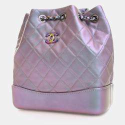 Pre Owned Chanel Small Multicolor Lambskin Gabrielle Backpack