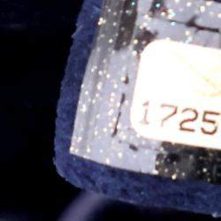 Pre Owned حقيبة شانيل فلاب مستطيلة صغيرة من جلد الخروف مزينة بالكريستالات باللون الأزرق