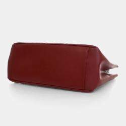 مملوكة مسبقًا حقيبة يد شانيل غراند شوبينغ حمراء كافيار