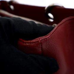 مملوكة مسبقًا حقيبة يد شانيل غراند شوبينغ حمراء كافيار