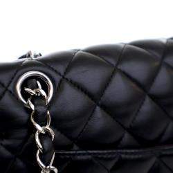 مملوكة مسبقًا Chanel Small Black Lambskin Classic Double Flap Bag