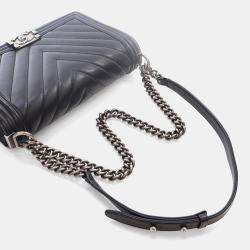 Pre Owned Chanel Large Chevron Boy Bag