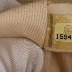 Pre Owned Chanel Beige Calfskin Chic Quilt Bowling Bag