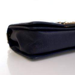 مملوكة مسبقًا Chanel Medium Navy Caviar Chevron Boy Bag