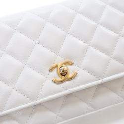 Pre Owned محفظة بسلسلة شانيل تويست يور بوتنز جلد كافيار