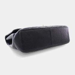 Pre Owned حقيبة شانيال جامبو كافيار كلاسيك جناح مفرد