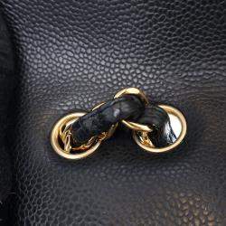 Pre Owned حقيبة شانيال جامبو كافيار كلاسيك جناح مفرد