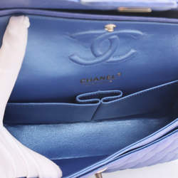 Pre Owned حقيبة شانيل كلاسيكية صغيرة قلاب مزدوج جلد كافيار