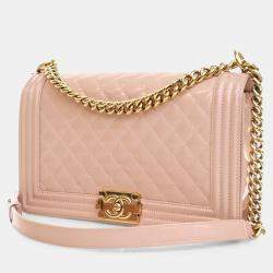 مملوكة مسبقًا Chanel Medium Glazed Calfskin Boy Bag