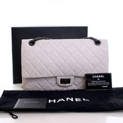 Pre Owned Chanel Grey Aged Calfskin Reissue 2.55 Flap Bag 226
