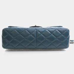 Pre Owned حقيبة شانيل جامبو لامبسكين كلاسيك غطاء مفرد