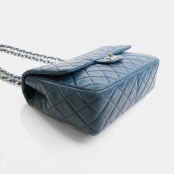 Pre Owned حقيبة شانيل جامبو لامبسكين كلاسيك غطاء مفرد