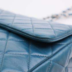 Pre Owned حقيبة شانيل جامبو لامبسكين كلاسيك غطاء مفرد