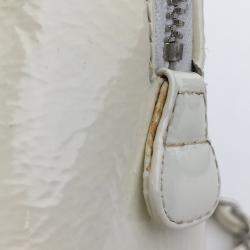 Pre Owned حقيبة يد شانيل تايمليس مبطن جلد أبيض عتيق