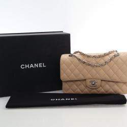 Pre Owned Chanel Medium Caviar Classic Double Flap Bag