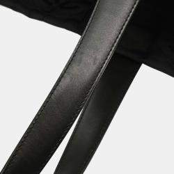 Pre Owned حقيبة يد شانيل سوداء جاكار نايلون تراڤل لاين توت