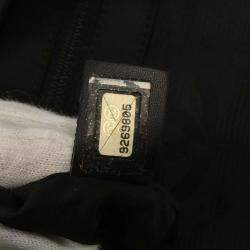 Pre Owned حقيبة يد شانيل سوداء جاكار نايلون تراڤل لاين توت