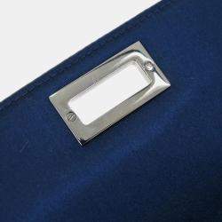 Pre Owned حقيبة شانيل بحرية ساتان مادموزيل لوك شوكو بار