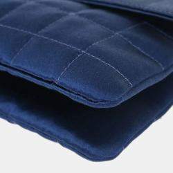 Pre Owned حقيبة شانيل بحرية ساتان مادموزيل لوك شوكو بار