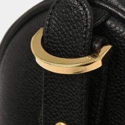 Pre Owned حقيبة شانيل سوداء جلد حرفي ذو وجهتين