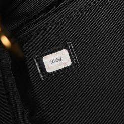 Pre Owned حقيبة شانيل سوداء جلد حرفي ذو وجهتين