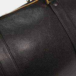 Pre Owned حقيبة شانيل سوداء جلد حرفي ذو وجهتين