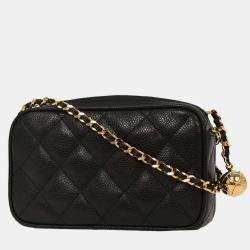 Pre Owned Chanel Black Calfskin Camera Bag Mini