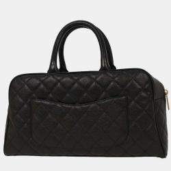 مملوكة مسبقًا Chanel Black Calfskin Bowling Bag