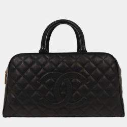 مملوكة مسبقًا Chanel Black Calfskin Bowling Bag
