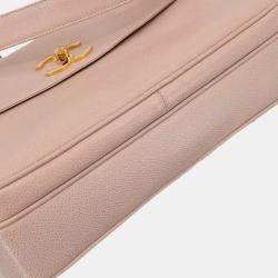 Pre Owned Chanel Pink Calfskin Leather Tote Bag