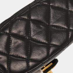 Pre Owned حقيبة شانيل فانتي كتف جلد خروف أسود