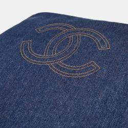 Pre Owned Chanel Blue Denim Handbag