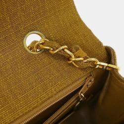 مملوكة مسبقًا حقيبة كتف شانيل ديانا صغيرة قماش بني