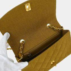 مملوكة مسبقًا حقيبة كتف شانيل ديانا صغيرة قماش بني