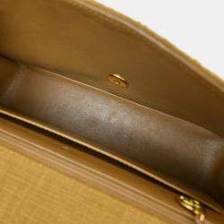 مملوكة مسبقًا حقيبة كتف شانيل ديانا صغيرة قماش بني