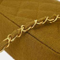 مملوكة مسبقًا حقيبة كتف شانيل ديانا صغيرة قماش بني