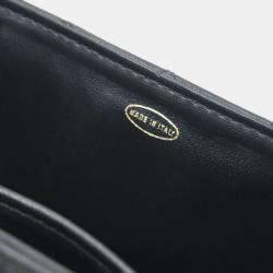 Pre Owned Chanel Black Lambskin Vanity Shoulder Bag