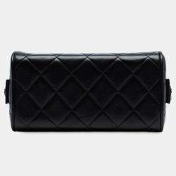 مملوكة مسبقًا Chanel Black Quilted Lambskin Leather Box Bag