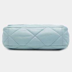 Pre Owned Chanel Blue Large Lambskin 19 Flap