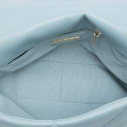 Pre Owned Chanel Blue Large Lambskin 19 Flap