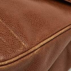 Pre Owned حقيبة ظهر شانيل أربطة CC فينتدج جلد كافيار سوداء