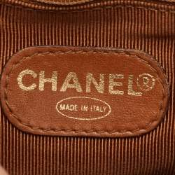 Pre Owned حقيبة ظهر شانيل أربطة CC فينتدج جلد كافيار سوداء