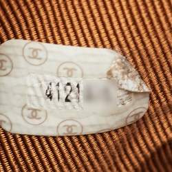 Pre Owned حقيبة ظهر شانيل أربطة CC فينتدج جلد كافيار سوداء