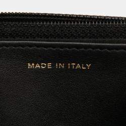 مملوكة مسبقًا Chanel Black CC Studded Goatskin Wallet On Chain