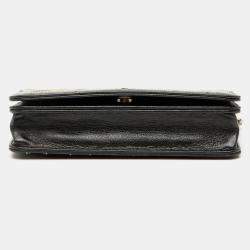 مملوكة مسبقًا Chanel Black CC Studded Goatskin Wallet On Chain