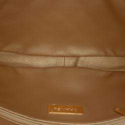 Pre Owned حقيبة شانيل سلاسل جميعها جلد حمل مبطن أسود