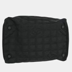 مملوكة مسبقًا حقيبة شانيل بلاك جاكار نايلون فانتي للسفر