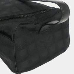 مملوكة مسبقًا حقيبة شانيل بلاك جاكار نايلون فانتي للسفر